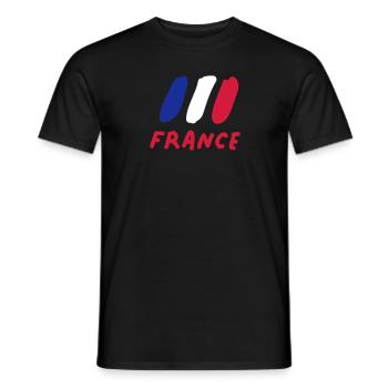 France - Männer T-Shirt - Schwarz - Vorne - AI Model Male 178 light (178cm)