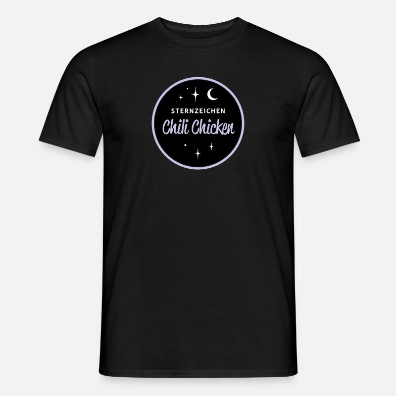Sternzeichen Chili Chicken - Männer T-Shirt - Schwarz