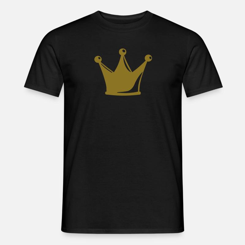 Krone - Männer T-Shirt - Schwarz