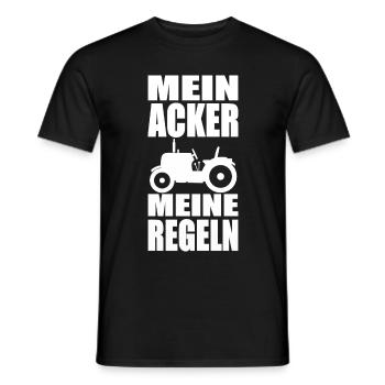 Mein Acker meine Regeln. Landwirtschaft Agrar - Männer T-Shirt - Schwarz - Vorne - AI Model Male 178 light (178cm)