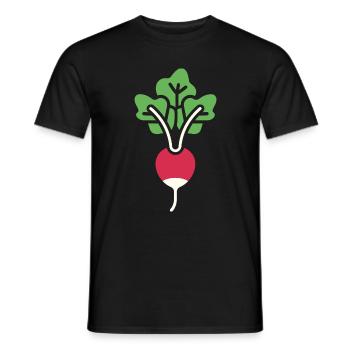 radis - T-shirt homme - noir - Devant - AI Model Male 178 light (178cm)