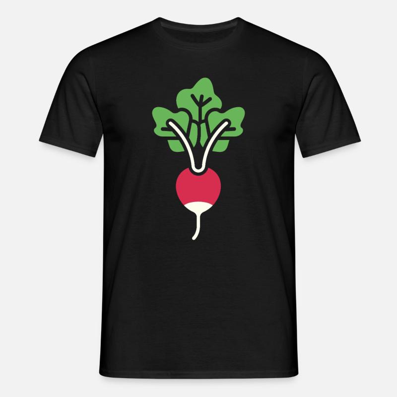Radieschen - Männer T-Shirt - Schwarz