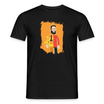 Héros de la vie quotidienne | Héros héros sauveteur - T-shirt homme - noir - Devant - AI Model Male 178 light (178cm)