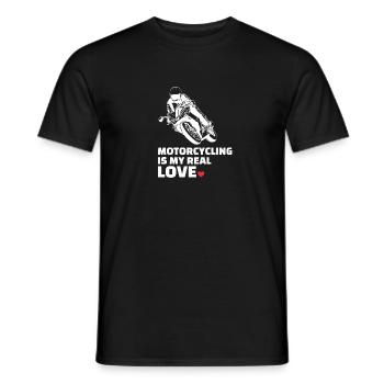 J’adore la moto - T-shirt homme - noir - Devant - AI Model Male 178 light (178cm)