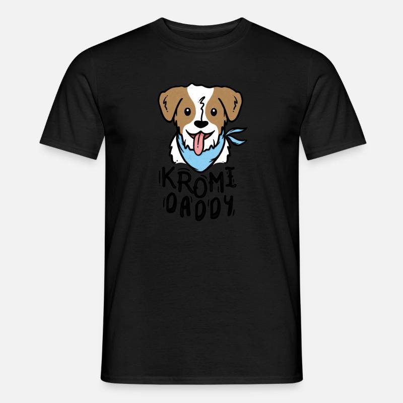 Kromi Daddy - Kromfohrländer - Männer T-Shirt - Schwarz