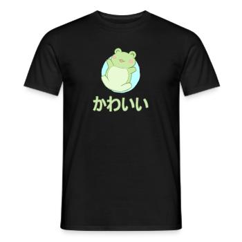 Frosch Japan Nippon Kawaii Otaku Kanji Geschenk - Männer T-Shirt - Schwarz - Vorne - AI Model Male 178 light (178cm)