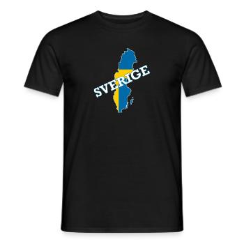 Sverige Landkarte Schweden - Männer T-Shirt - Schwarz - Vorne - AI Model Male 178 light (178cm)