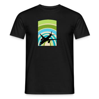 Luftfahrt Flugzeug - Männer T-Shirt - Schwarz - Vorne - AI Model Male 178 light (178cm)
