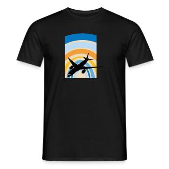 Avion Avion Aéronautique - T-shirt homme - noir - Devant - AI Model Male 178 light (178cm)