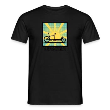 Vélo cargo Popartstyle, Vélo cargo - T-shirt homme - noir - Devant - AI Model Male 178 light (178cm)