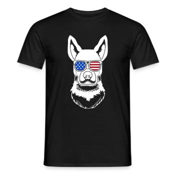 Bouvier australien chien - T-shirt homme - noir - Devant - AI Model Male 178 light (178cm)