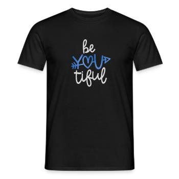 Beautiful Beautiful saying gift idea girlfriend - Men's T-Shirt - black - Front - AI Model Male 178 light (178cm)