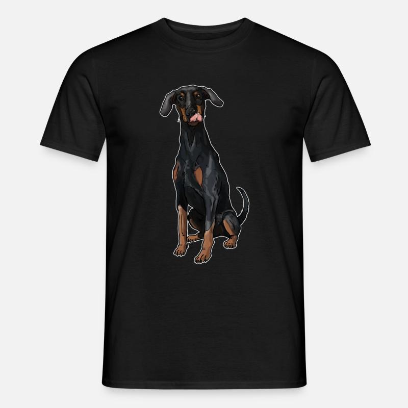 Dobermann - Männer T-Shirt - Schwarz