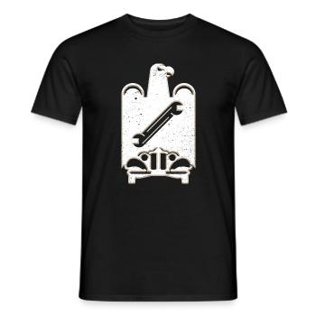 Guild sign car mechanic grunge - Men's T-Shirt - black - Front - AI Model Male 178 light (178cm)
