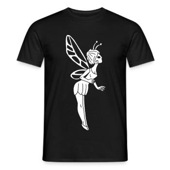 Glückliche weiße Fee - Männer T-Shirt - Schwarz - Vorne - AI Model Male 178 light (178cm)