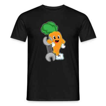 Atelier de Clé Mécanique Carotte - T-shirt homme - noir - Devant - AI Model Male 178 light (178cm)