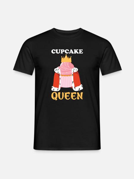 Cupcake Queen – Queen with Crown Design - Men's T-Shirt - black