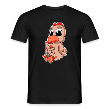 Huhn Familie - Huhn mit Baby - Männer T-Shirt - Schwarz - Vorne - AI Model Male 178 light (178cm)