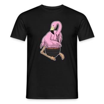 Cuisson de ramen pour Chef Flamant Rose - T-shirt homme - noir - Devant - AI Model Male 178 light (178cm)