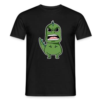 Dino en colère - T-shirt homme - noir - Devant - AI Model Male 178 light (178cm)