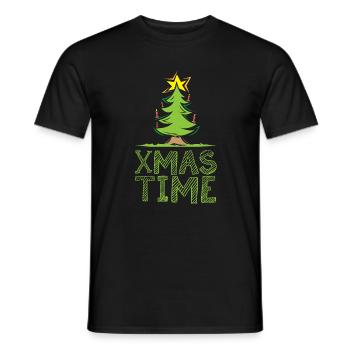 xmas time Baum Farben Stern Wald Bäume Symbol Icon - Männer T-Shirt - Schwarz - Vorne - AI Model Male 178 light (178cm)