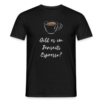 Y a-t-il dans la chemise café Beyond Espresso - T-shirt homme - noir - Devant - AI Model Male 178 light (178cm)