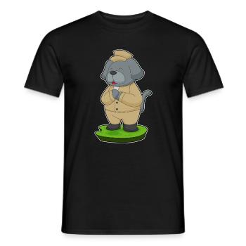 Hund Bräutigam Anzug Hochzeit - Männer T-Shirt - Schwarz - Vorne - AI Model Male 178 light (178cm)