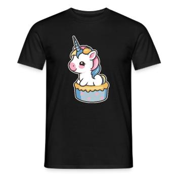 Unicorn Cake - Men's T-Shirt - black - Front - AI Model Male 178 light (178cm)