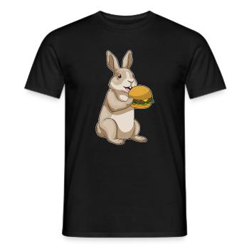 Bunny Cheeseburger - Men's T-Shirt - black - Front - AI Model Male 178 light (178cm)