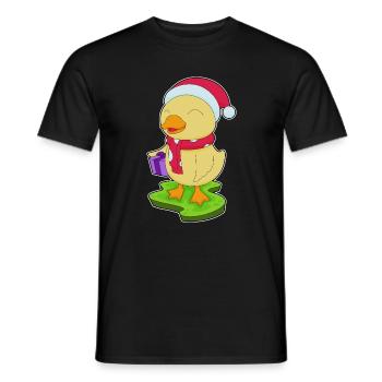 Forfait de Noël Canard - T-shirt homme - noir - Devant - AI Model Male 178 light (178cm)