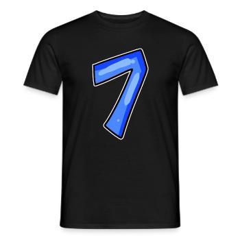 Zahl 7 Nummer - Männer T-Shirt - Schwarz - Vorne - AI Model Male 178 light (178cm)