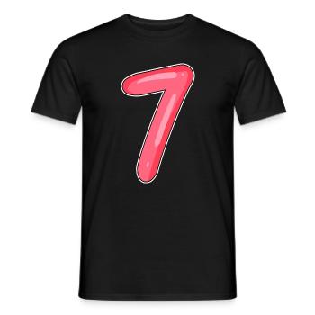 Number Seven - Number 7 Number - Men's T-Shirt - black - Front - AI Model Male 178 light (178cm)