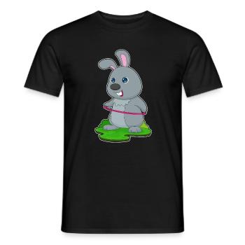 Rabbit Fitness Gymnastics Sports - Men's T-Shirt - black - Front - AI Model Male 178 light (178cm)