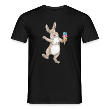 Hase Waffeleis - Männer T-Shirt - Schwarz - Vorne - AI Model Male 178 light (178cm)