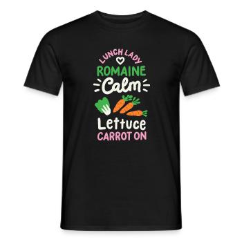 Mittagessen Schule Cafeteria-Mitarbeiter - Männer T-Shirt - Schwarz - Vorne - AI Model Male 178 light (178cm)