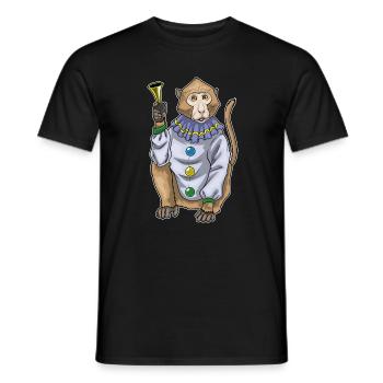 Affe Clown Clown-Hupe - Männer T-Shirt - Schwarz - Vorne - AI Model Male 178 light (178cm)