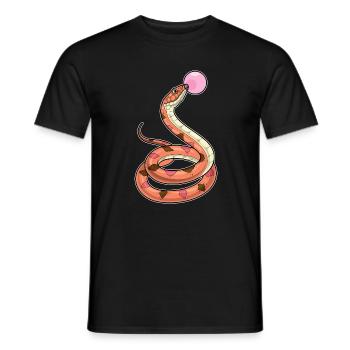 Schlange Kaugummi - Männer T-Shirt - Schwarz - Vorne - AI Model Male 178 light (178cm)