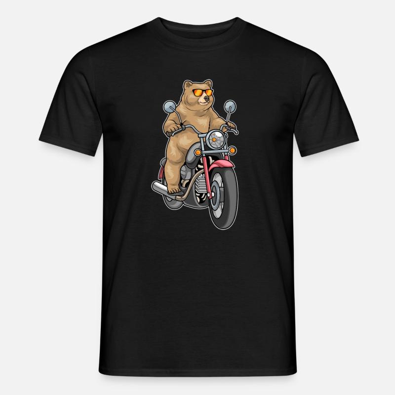 Bear Motorcycle - Men's T-Shirt - black