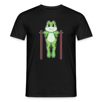 Grenouille Bodybuilder Tractions Musculation - T-shirt homme - noir - Devant - AI Model Male 178 light (178cm)