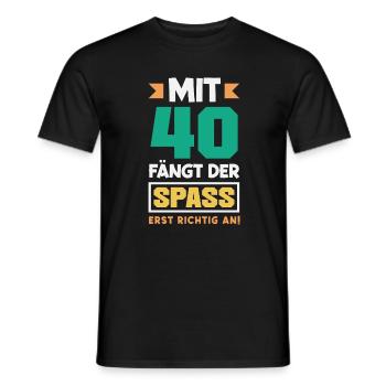 Lustiges 40. Geburtstag Geschenk Geburtstagsshirt - Männer T-Shirt - Schwarz - Vorne - AI Model Male 178 light (178cm)