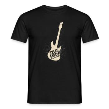 This Dad Rocks Rock Band Guitar Music - Männer T-Shirt - Schwarz - Vorne - AI Model Male 178 light (178cm)