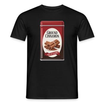Ground Cinnamon Zimt Full Of Flavor - Männer T-Shirt - Schwarz - Vorne - AI Model Male 178 light (178cm)