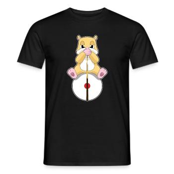 Hamster Billiard Queue Sport - Männer T-Shirt - Schwarz - Vorne - AI Model Male 178 light (178cm)