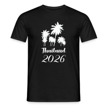 Thailand 2026 Palmen Design - Männer T-Shirt - Schwarz - Vorne - AI Model Male 178 light (178cm)