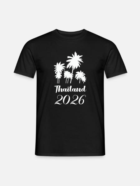 Thailand 2026 Palm Trees Design - Men's T-Shirt - black