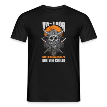 Wikinger Nordmann Wie Ein Normale Papa - Männer T-Shirt - Schwarz - Vorne - AI Model Male 178 light (178cm)