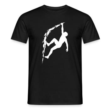 Escalade Silhouette Escalade Libre Montagne Sport Extrême - T-shirt homme - noir - Devant - AI Model Male 178 light (178cm)