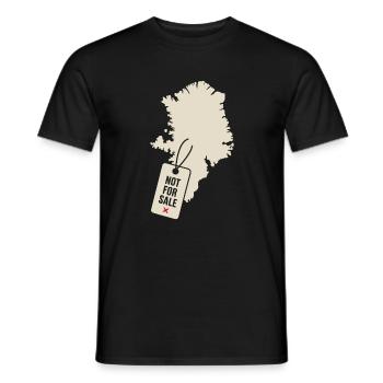 Greenland Not For Sale Sovereignty Protest - Men's T-Shirt - black - Front - AI Model Male 178 light (178cm)