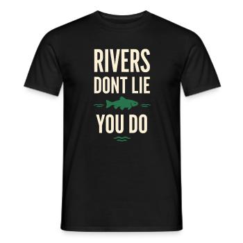 La pêche à la mouche dans les eaux du Nord – - T-shirt homme - noir - Devant - AI Model Male 178 light (178cm)