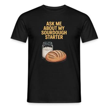 Demandez-moi pour mon levain - T-shirt homme - noir - Devant - AI Model Male 178 light (178cm)